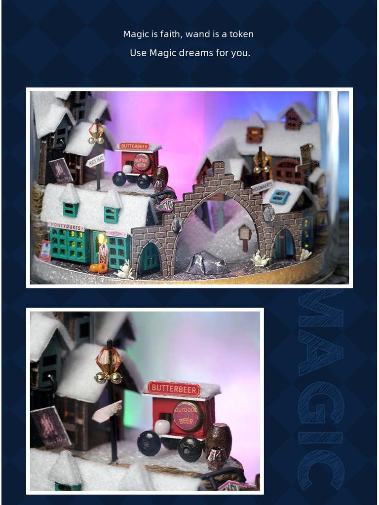 Zhiquwu Round Dream Bottle DIY Dollhouse 3D Puzzle Model - Handmade Creative Toy Gift