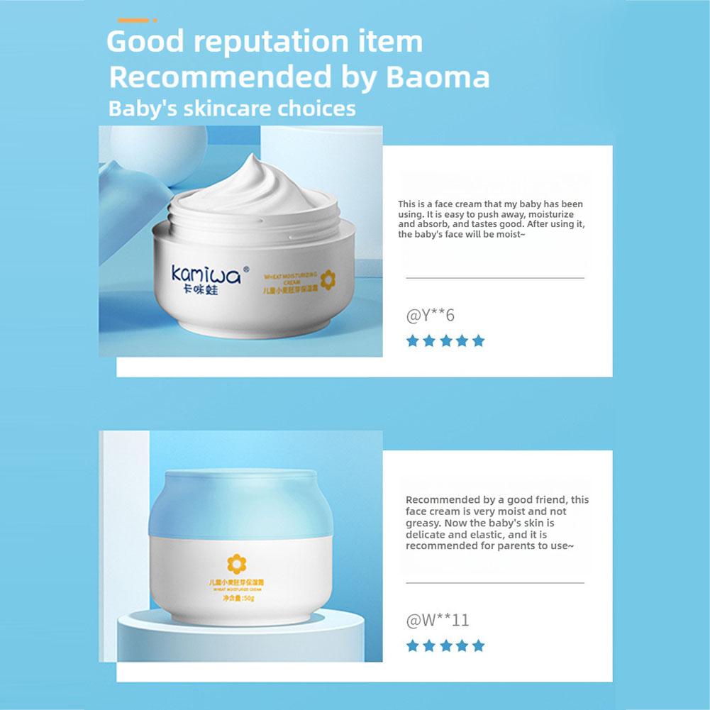 50G Baby Wheat Germ Moisturizing Cream Soft Skin Refreshing Nourishing Face Original Care Cream C9F8