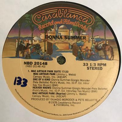 12-Zoll Schallplatte DONNA SUMMER - Mac Arthur Park Suite NBD20148 Casablanca 1978 US Soul/Funk Gebraucht