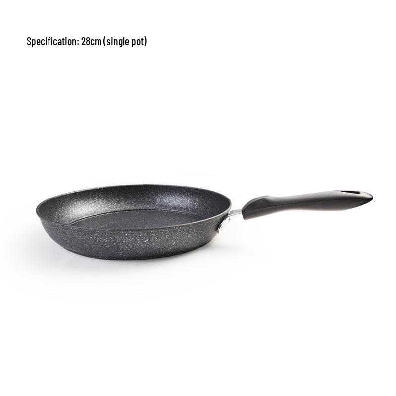 Smokeless Non-Stick Medical Stone Frying Pan with Composite Bottom for Eggs and Steaks