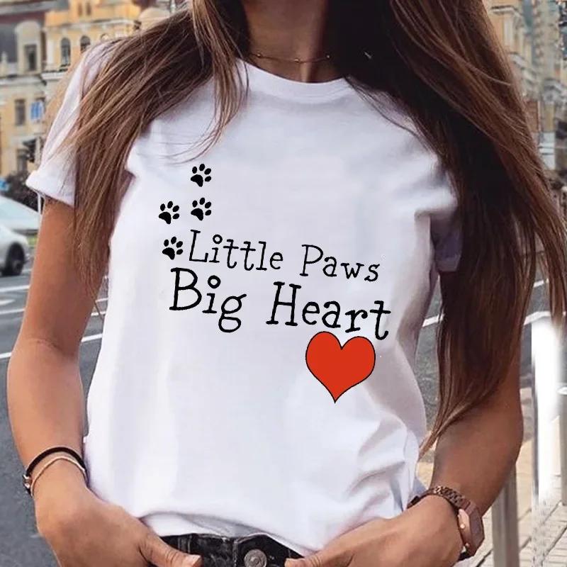 Cute Cat Animal Print T-shirt Round Neck Women's Blouse Fashion Women's Graphic Harajuku Aesthetics