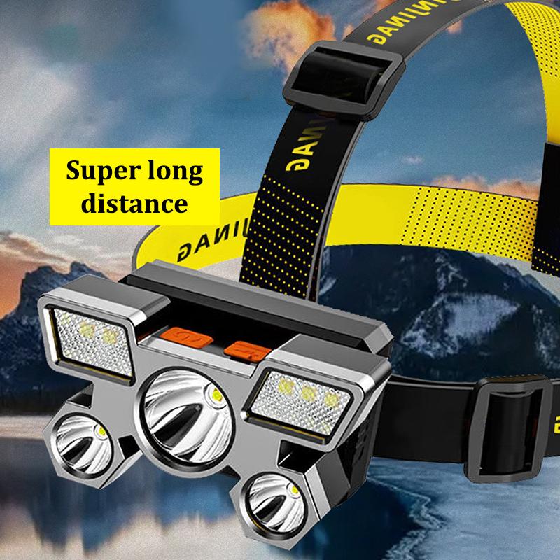 Powerful Rechargeable Head Headlights Hunting Torch Hiking Front Lanterns