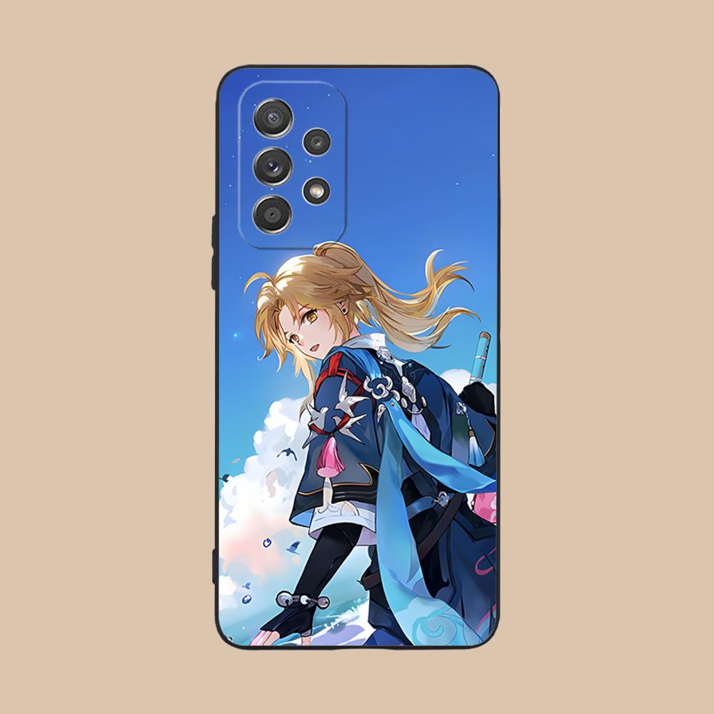 HSR Yanqing Matte TPU Mobile Phone Case for Samsung Galaxy M55 54 42 35 34 33 32 23 22 15 14 13 12 F55 5G Colorful Cover