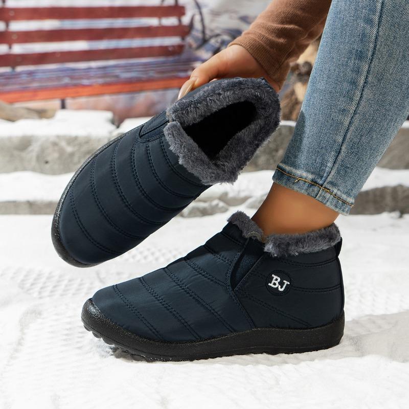 Low-top snow boots waterproof and non-slip thickened warm BJ cotton shoes women's outdoor sports snow boots