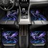 Universal Non-Slip Carpets Set of 4  Easy To Clean Interior Accessories  Mythological Creature Dragon Style Patterned Rubber Mats for Cars