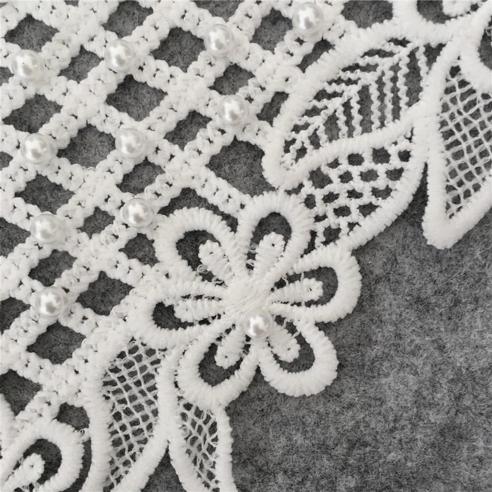 Milk Silk Lace with Imitation Pearls - DIY Sewing Decorative Collars