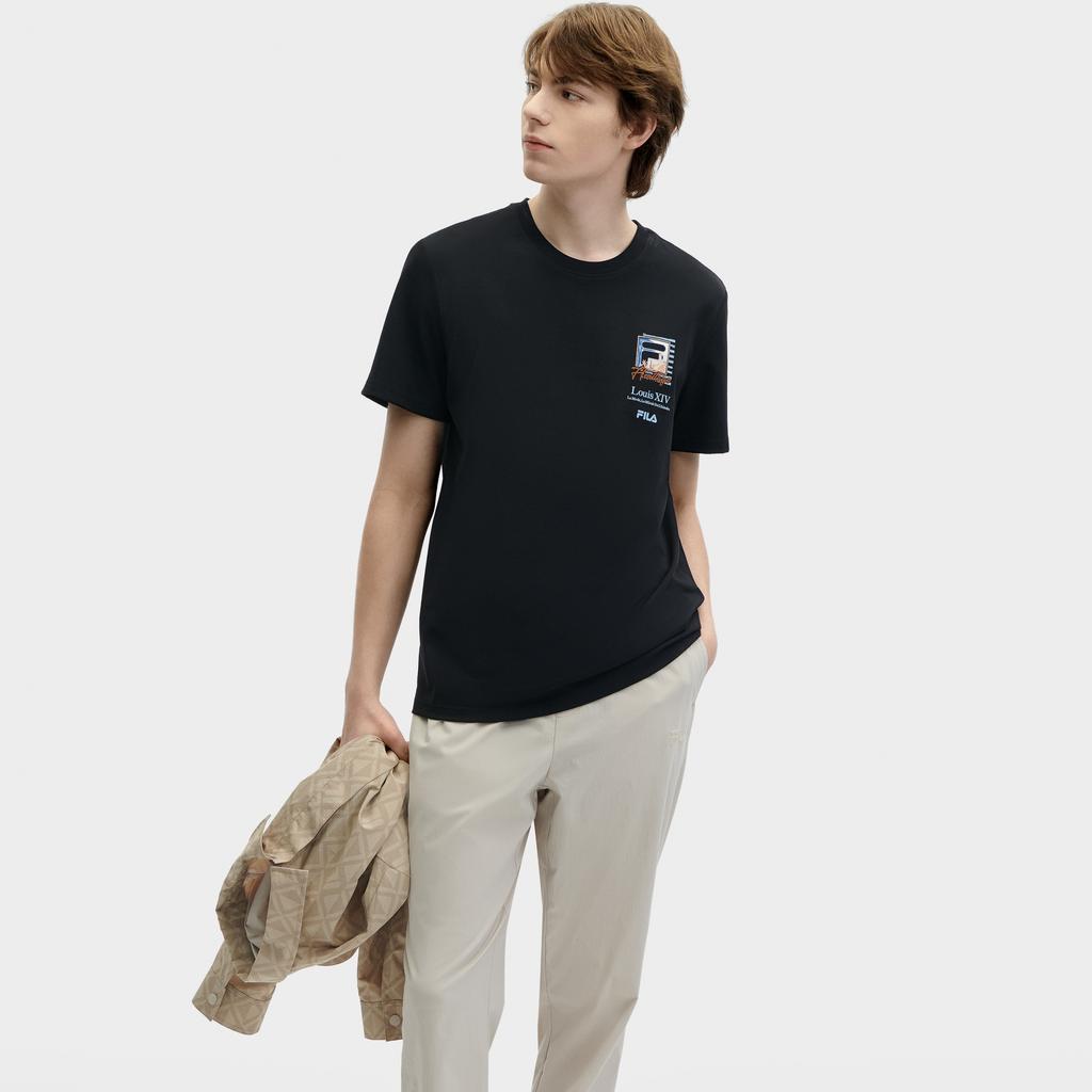 FILA HERITAGE SS24 T Shirt Men's Jet Black F11M428104FBK