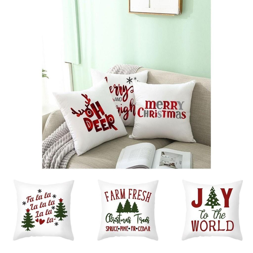 Lebhafter Cartoon Weihnachts-Kissenbezug Ideal für Heim-Sofa-Dekor mit Weihnachtsbaum