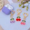 3D Cherry Design Keychain Sturdy Alloy Key Holder Cute Cherry Keychain Charm Key Pendant For Bags And Car Keys