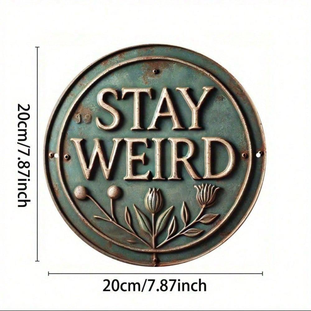 Retro Round Metal Wall Art Sign, 7.87 Inch Iron Plaque for Home Bar Cafe Garden Wedding Holiday Decor