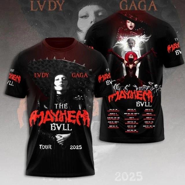 Lady Gaga 3D Tshirt Tour 2025 The Mayhem Evil Shirt New Design Hot NE958 M