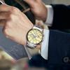Luxury Men Quartz Watch Chronograph 24H Display Calendar Date Luminous Pointer Stainless Steel Strap Wristwatch