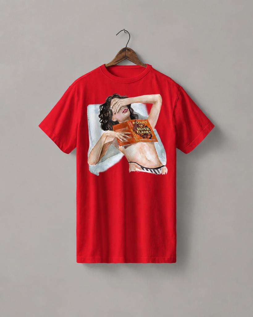 A Court of Silver Flames Book T Shirt Highquality Summer Streetwear for Both Unisex and Unisex Printed Pure Cotton Tshirt