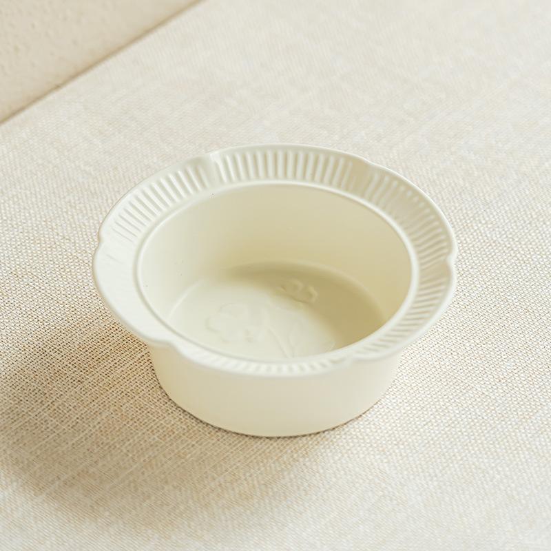 Small Fresh And Simple Ceramic Rice Bowl Creative Solid Color Irregular Small Bowl Household Salad Bowl Tableware Bowl