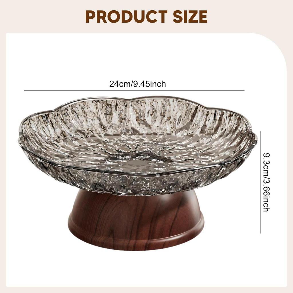 Contemporary Decorative Bowl with Frosted Finish for Table Center Fruit Plate Kitchen Snack Tray