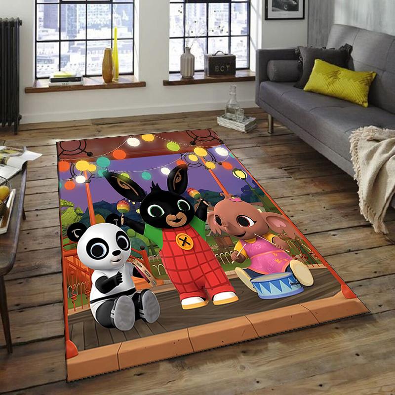 1pc Bing Bunny5 Design Area Rug - Non-Slip, Soft & Cozy Floor Mat for Living Room, Bedroom, Office - Indoor/Outdoor Decorative Carpet