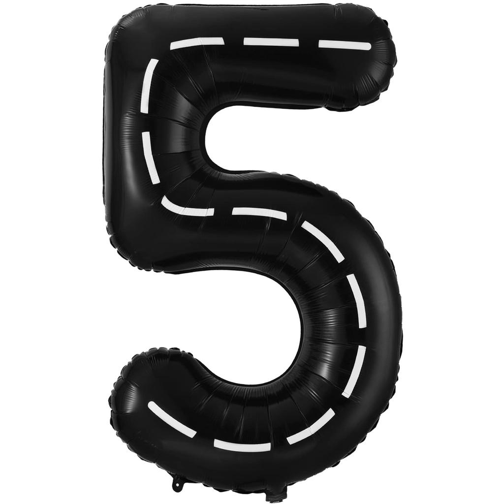 40 Inch Race Car Black Number 0-9 Birthday Party Balloons Boys 0th Birthday Party Race Car Theme Party Decorations Supplies
