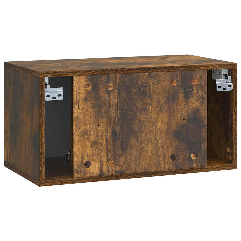 Wall Mounted TV Cabinet 59.5 x 31 x 30 cm Smoked Oak