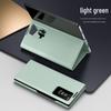 Housse à rabat en cuir Samsung Z Fold 8 avec emplacement pour carte et fenêtre