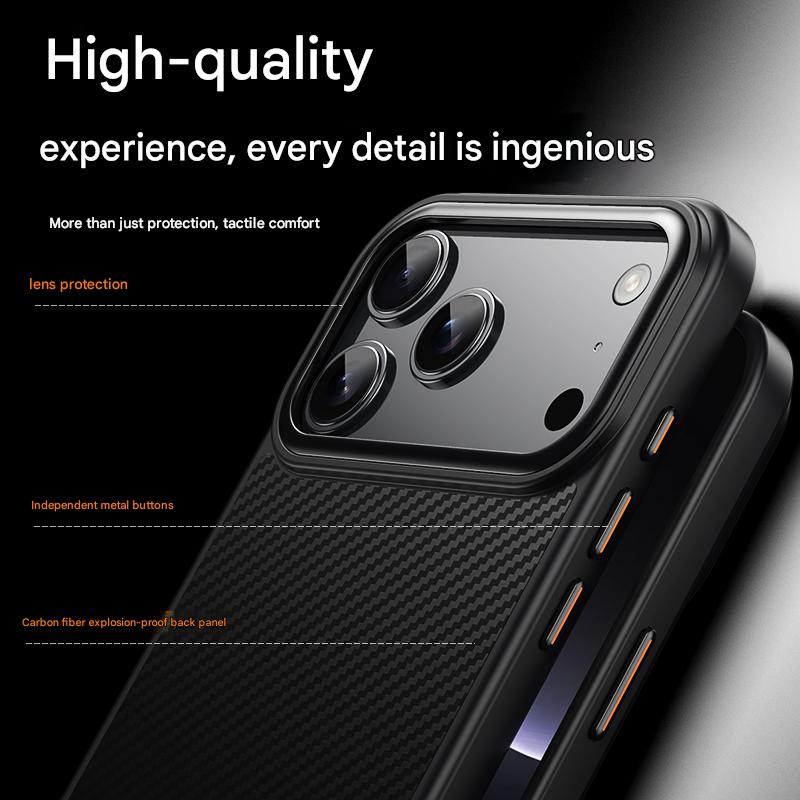 Luxury Carbon Fiber Texture Magnetic Case For iPhone 17 Air 16 Pro Max 15 Plus Magfit Cover Anti-Skin Skin Friendly Shell
