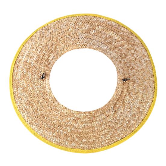 Construction Sun Protection Hat Brim Hard Visor, Full Breathable Woven Shade Replacement, Contractor Visor Universal Fit Straw for Most Standard Hats 45cm