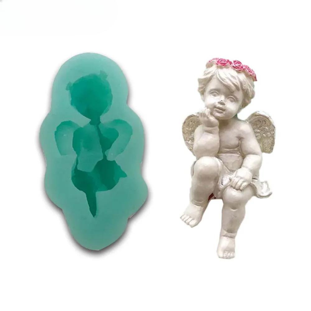 Cupid Little Angel Silicone Fondant Molds 3 Style Cake Decorating Tools Chocolate Candy Dessert Cupcake Kitchen Baking Mould