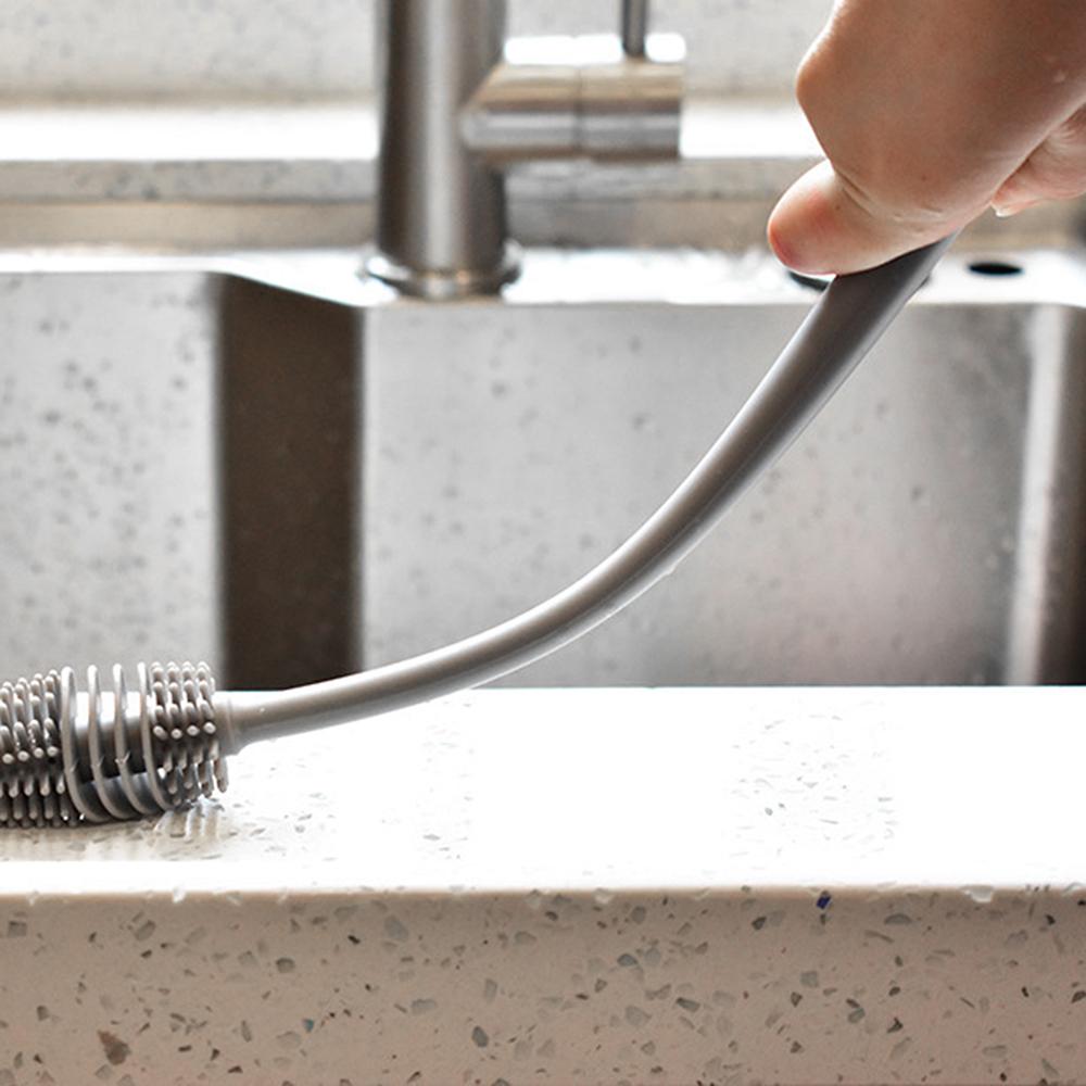 Milk Bottle Brush, Rubber  ,   Handle, Cleaning Brush for Insulated Bottles, Can