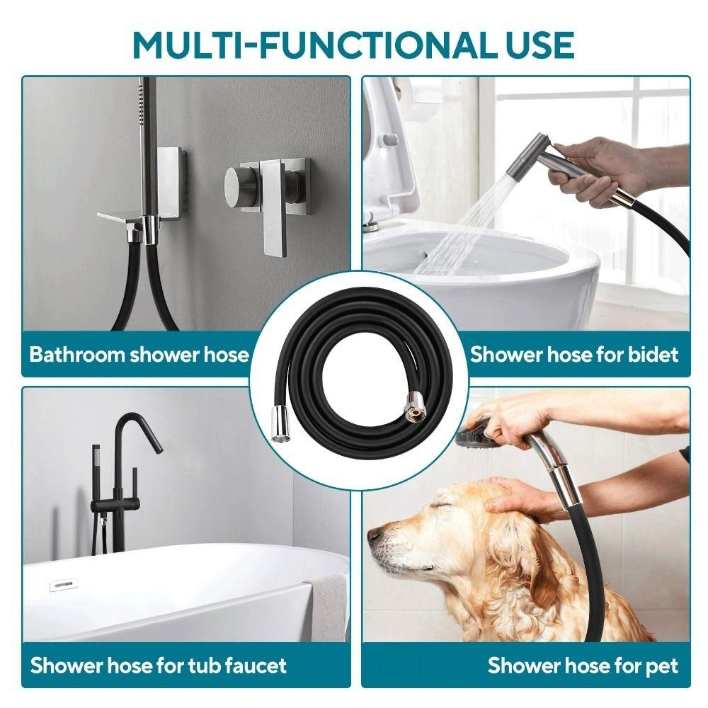 Universal Showerhead Tube Flexible Silicone Faucte Accessorie 1.5/2M Shower Hose  Kitchen