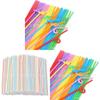 Plastic Drinking Straws 100pcs Colorful Bendable Beverage Party Supplies For Weddings And Events