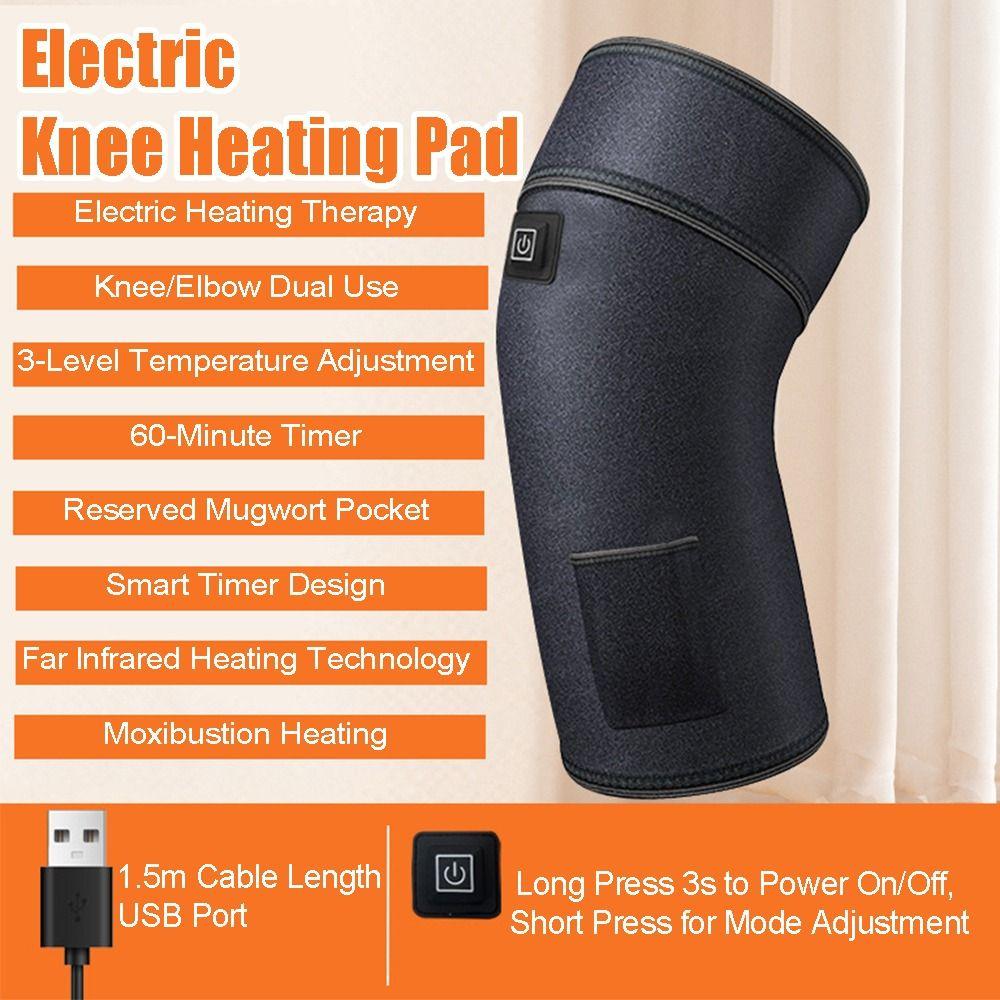 3 in 1 Electric Heating Massager Black Heated Knee Brace Men Women Joint Heating Massager  Home Use