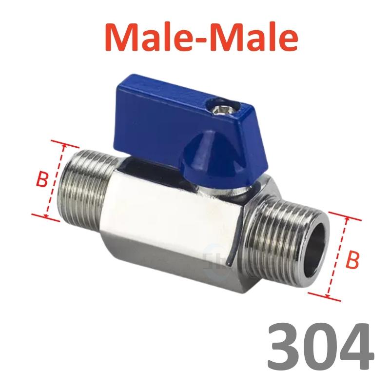1/8" 1/4" 3/8" 1/2" 3/4" Threaded Mini SS304 Ball Valve BSP Male To Female Air Compressor Water Gas Oil Shut Off Valve 8 10 12mm