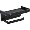 Wall-Mounted Toilet Paper Holder with Shelf Without Drilling Aluminum Adhesive Toilet Paper Holder Toilet Paper Roll Holder