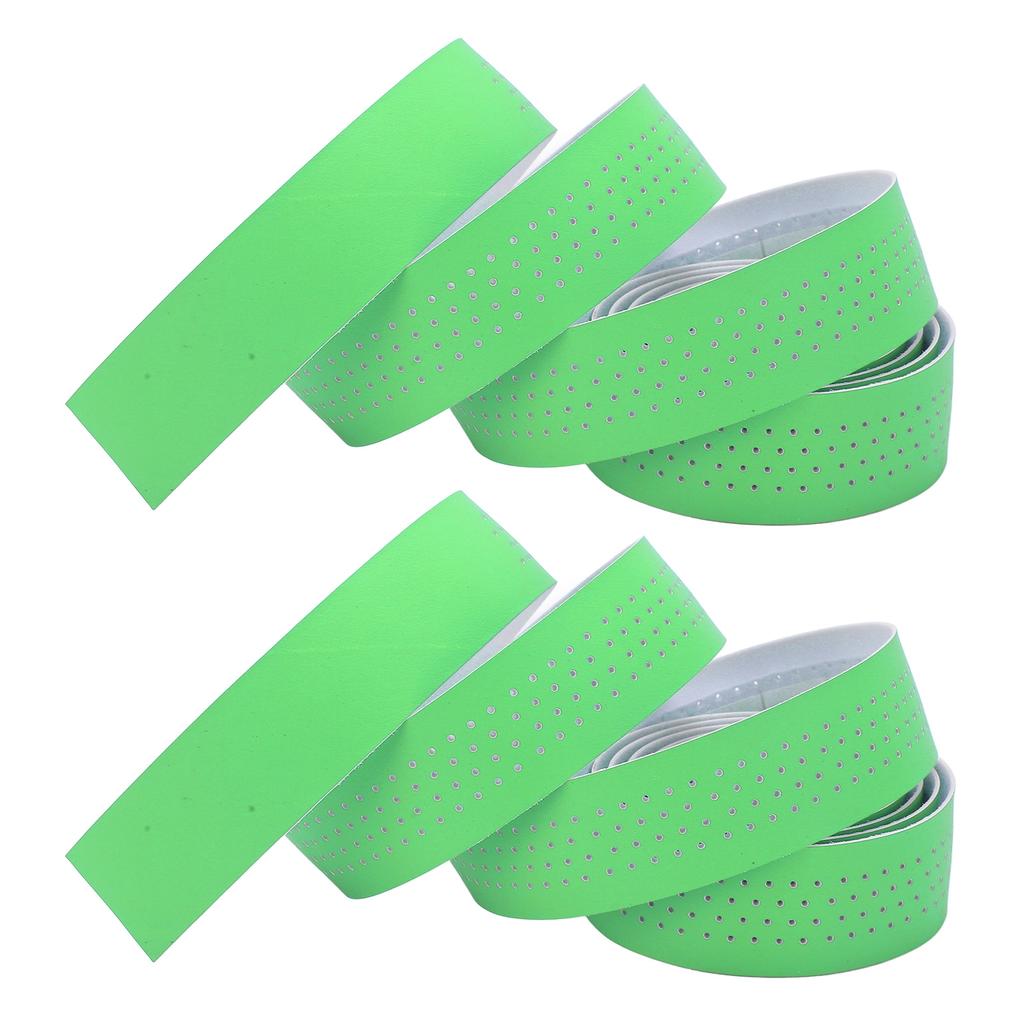 Bicycle Handlebar Tape Anti Slip Road Bike Handle Bar Wraps with End Plugs for Road CyclingGreen