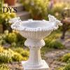 European Classical Bird Bath 3D Printed Mini Fountain with Simulated Stone Texture for Doll House Landscaping Micro Landscape Garden and Decoration,