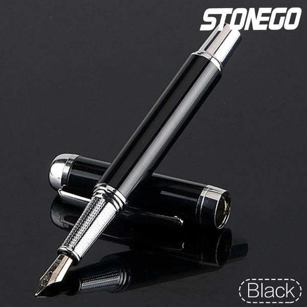 Stonego Metal Business Gold Nib Upscale Business Office School Conference Stationery Writing Supplies Chic Fountain Pen Gift Pen
