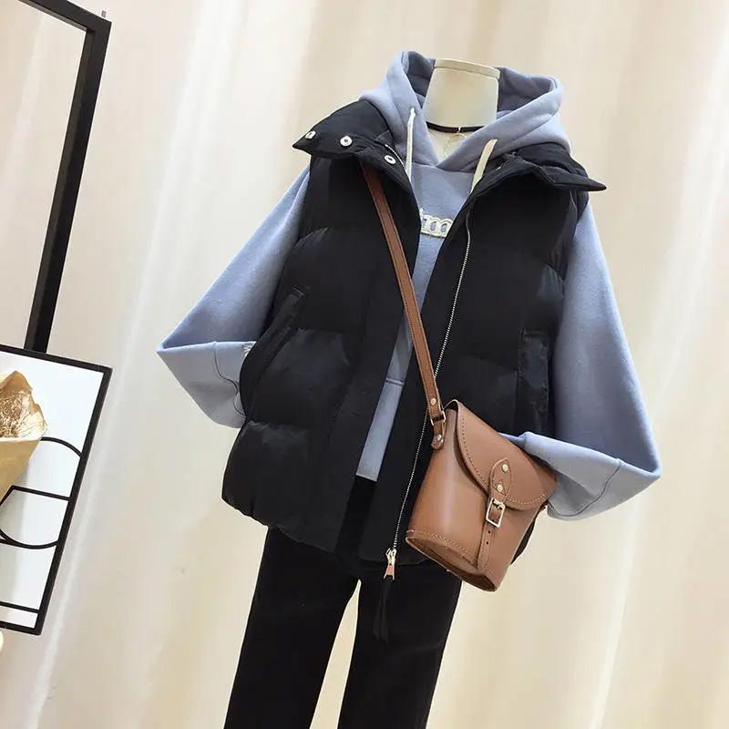 Mode Warme Daunenjacke in Übergröße Damen Kurz Koreanischer Stil Student Herbst und Winter Allround Locker Weste Weste
