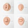 Laroal Körperpiercing-Übungsmodell, Silikon, Nasensimulation, Bauchnabelmodell, Set, Zunge, Mund, Display, Zubehör, Ohr für Anfänger