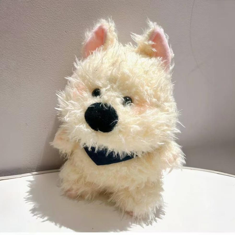 Cute West Highland Puppy Doll Eight Inch Plush Toy Doll Ragdoll Catch Machine Wedding Throw