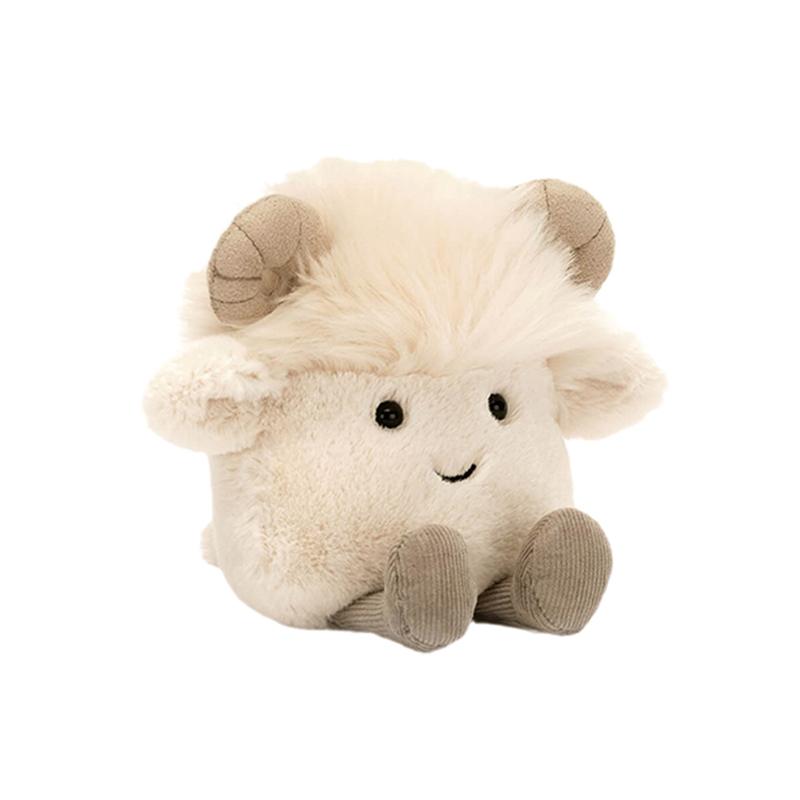 

JELLYCAT Серия «Фермерские животные» Amuseabean Игривый баран Милая кукла Плюшевая кукла Высота 10 см