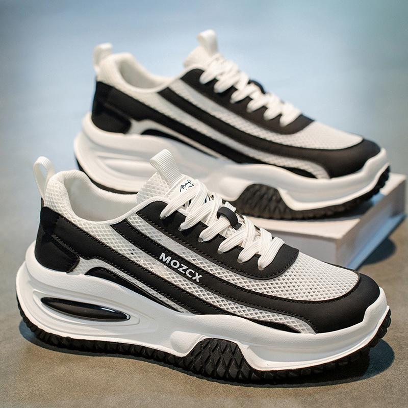 

Мужские массивные кроссовки Новая повседневная обувь Сетчатые дышащие спортивные кроссовки для бега для мужчин Удобные платформенные тренировочные туфли Tenis 39 белый