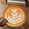 1pc Coffee Latte Art Round Chair Mat Area Rug - Non-Slip, Floor Mat for Office, Bedroom, and Indoor Decor C1118138