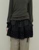 Nokeontencheu 243. Mixed Pattern Mini Skirt _ Black