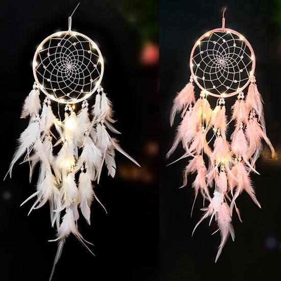 

Светлые перья Мечта День Рождения Спальня Ловец Настенное подвесное Украшение
