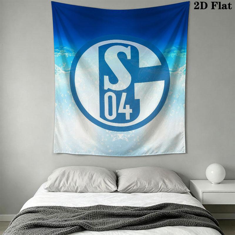 FC Schalke 04 logo  Wall Hanging Printed Fabric Blanket Decorative Tapestries for Bedroom Living Room Home Decor