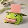 Planning Accessories Frog Note Holder, Creative Desk Organizer with Pen Stand And Memo Teacher Gift Dispenser, Cute Animal Stationery Storage Case for