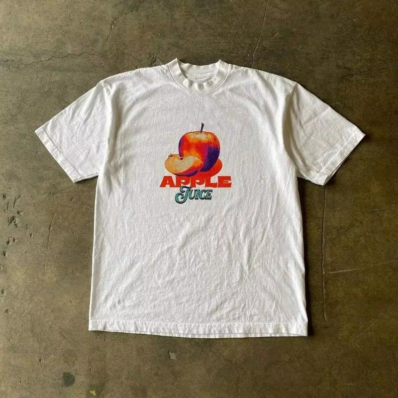 

2025 Summer Retro Harajuku Fashion Cotton T-shirt Y2K Loose Street Letter Printing Short-sleeved Casual Men and Women T-shirt 4XL