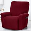 Housse de fauteuil inclinable extensible douce en polyester antidérapante avec poche latérale Housse jacquard pour la maison