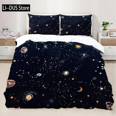 Galaxy Planeet Beddengoed Set, Zacht En Gezellig Decoratie Items Voor Thuis Slaapkamer, Stijlvolle En Comfortabele Beddengoed Set