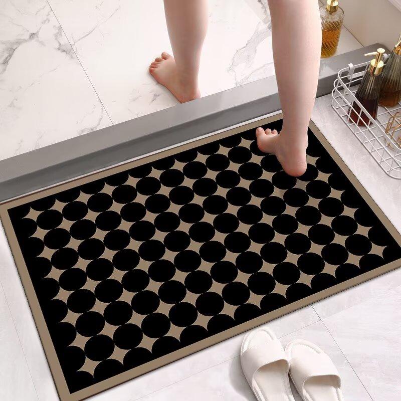 Toilet Floor Mat Diatom Mud Absorbent Mat Quick Drying Bathroom Toilet Door Non-slip Foot Mat Toilet Bathroom Mat