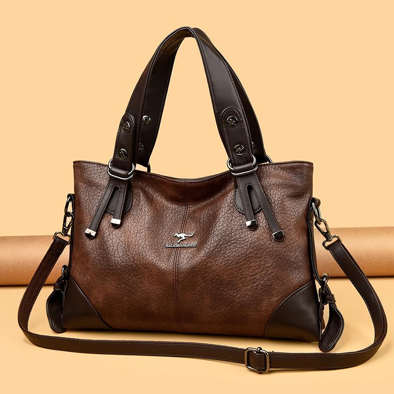 Luxury Designer Handbags for Women 2026 Vintage Large Pu Leather Woman Tote Bag Brand Hand Bags Ladies Shoulder Crossbody Bags